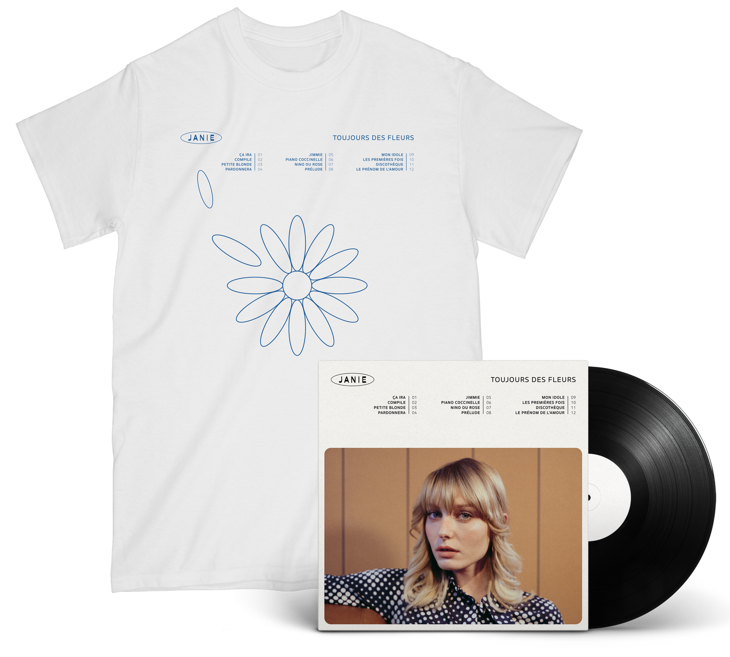 JANIE - PACK T-SHIRT + VINYLE "TOUJOURS DES FLEURS"